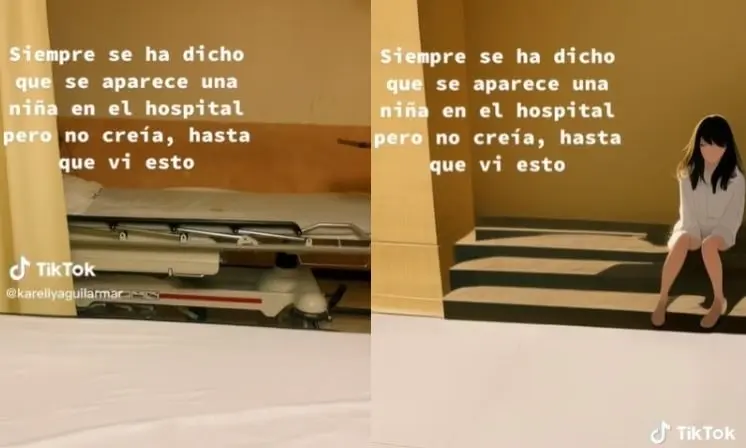 Enfermera detecta supuesto fantasma con filtro de Tik Tok