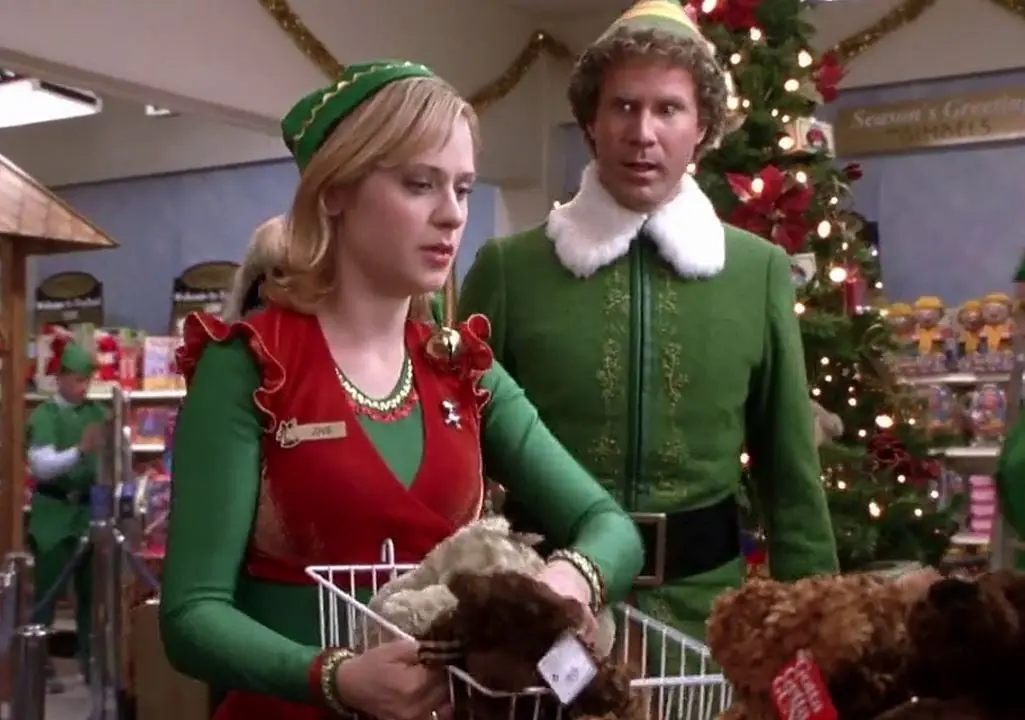 Adoptado de bebé por uno de los duendes de Santa, un hombre deja la fábrica para buscar a su familia en Nueva York.