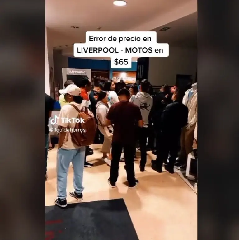 Liverpool vende motos en 45 y 65 pesos por error (TikTok)