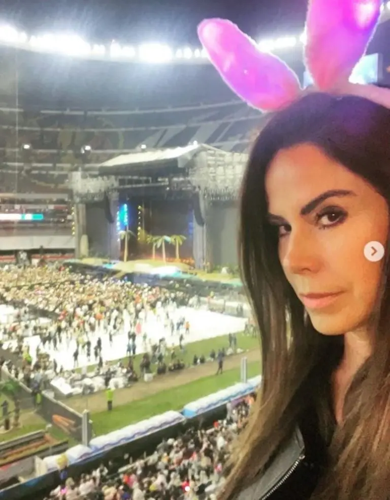 Paola Rojas en el concierto de Bad Bunny (Instagram)