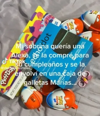 Niña pide Alexa de cumpleaños y le regalan caja de galletas | VIDEO