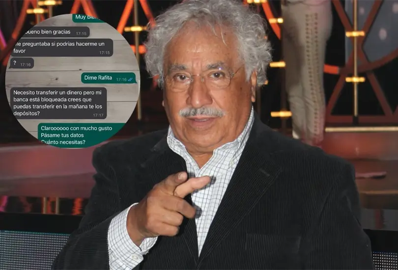 Fue el actor Francisco Rubio quien alertó que Rafael Inclán había sido hackeado y una persona se estaba haciendo pasar por él para pedir dinero a través de transferencias bancarias Fue el actor Francisco Rubio quien alertó que Rafael Inclán había sido hackeado y una persona se estaba haciendo pasar por él para pedir dinero a través de transferencias bancarias