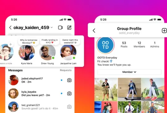 Instagram presenta nuevas funciones entre las que destacan las notas, perfiles grupales, candid stories y colecciones colaborativas