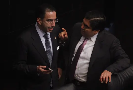 Javier Lozano con Miguel Barbosa. Javier Lozano con Miguel Barbosa.