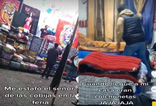 En TikTok diversos internautas aseguraron que es una estafa clásica entre los vendedeores de cobijas de las ferias 