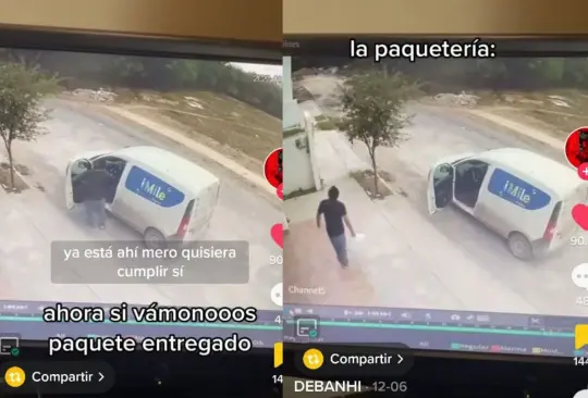 La joven revisó las cámaras de seguridad de su casa y se topó con que el repartidor había lanzado su paquete hasta la azotea en vez de dejarlo en el buzón La joven revisó las cámaras de seguridad de su casa y se topó con que el repartidor había lanzado su paquete hasta la azotea en vez de dejarlo en el buzón