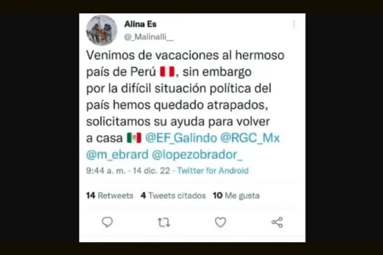 Potosinos varados en Perú - Tomada de Twitter