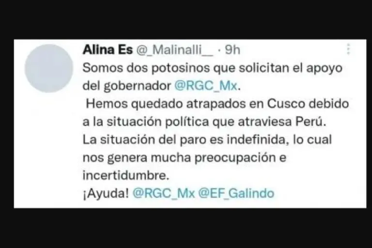 Potosinos varados en Perú - Tomada de Twitter
