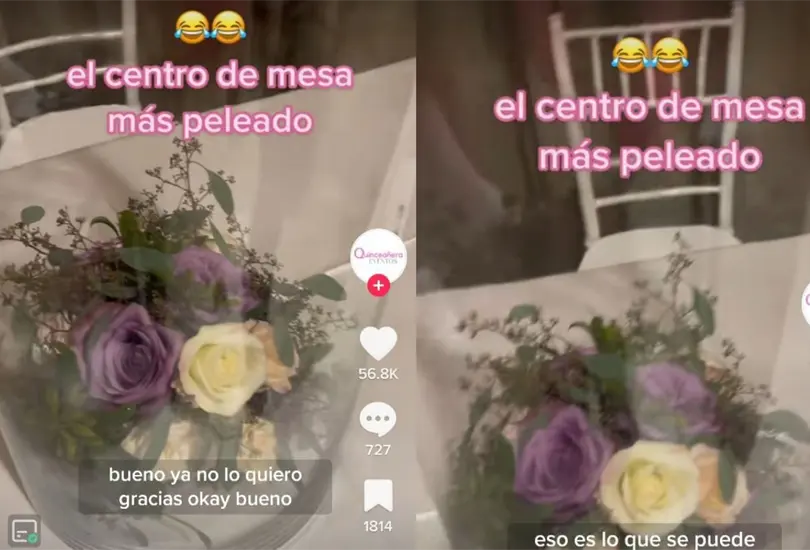 La mujer se indign&oacute; luego de que un trabajador le explicara que no pod&iacute;a llevar el centro de mesa porque hab&iacute;a sido rentado 