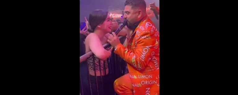 Ramón Maldonado le cantó a la joven. Foto: captura de pantalla.