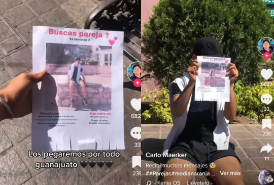 El joven colocó carteles en las calles de Guanajuato, en donde se promocionó como novio para encontrar a su media naranaja 