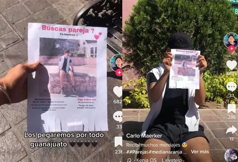 El joven coloc&oacute; carteles en las calles de Guanajuato, en donde se promocion&oacute; como novio para encontrar a su media naranaja 