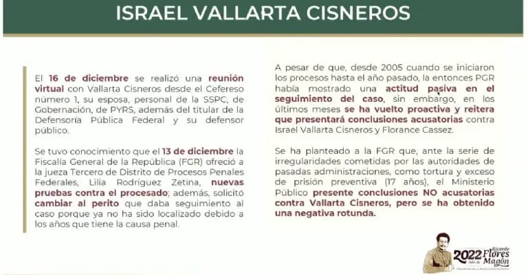 El presidente dijo que no puede conceder el indulto a Israel Vallarta si ni siquiera hay una sentencia en su contra. Captura de pantalla