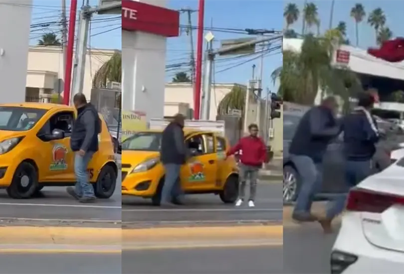 Dos sujetos intentaron golpear a un taxista, pero &eacute;ste logr&oacute; ganarles y ahuyentar a ambos a pesar de estar en desventaja.