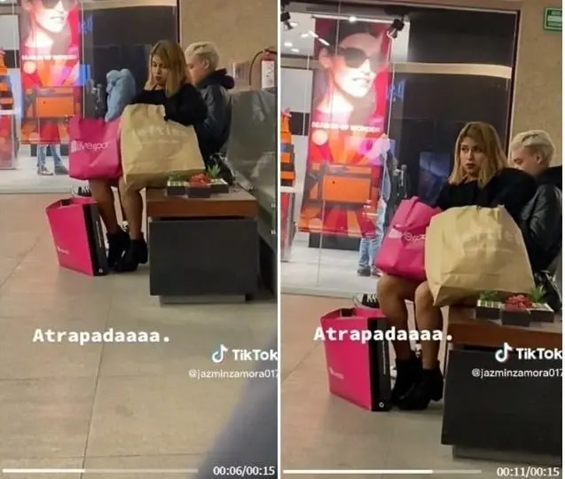 Cachan a mujer cambiando sus compras a bolsa de Liverpool