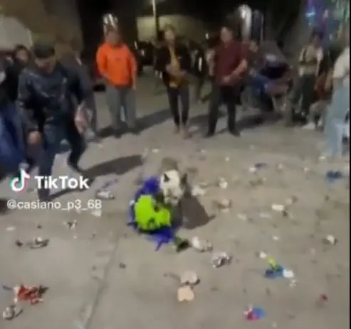 VIDEO Perrito se roba pi&ntilde;ata en posada