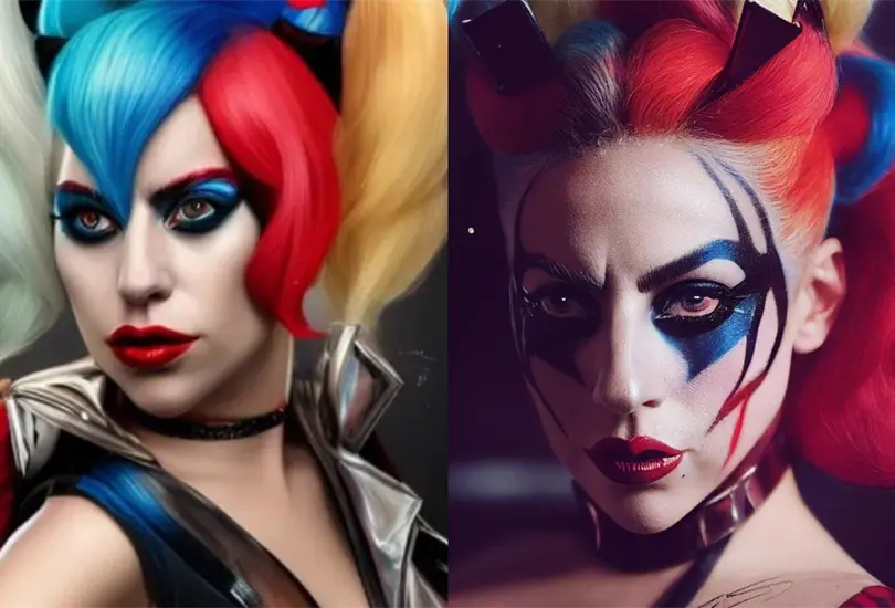 Ante la impaciencia de los fans, inteligencias artificiales generaron im&aacute;genes de c&oacute;mo se ver&iacute;a Lady Gaga como Harley Quinn.