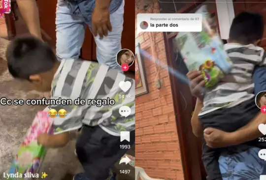 El pequeño comenzó a llorar cuando notó que había recibido una Barbie, sin embargo, nadie le dijo que se había equivocado de regalo