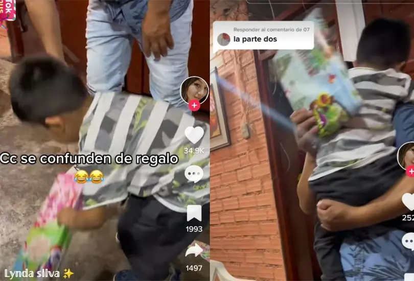 El peque&ntilde;o comenz&oacute; a llorar cuando not&oacute; que hab&iacute;a recibido una Barbie, sin embargo, nadie le dijo que se hab&iacute;a equivocado de regalo