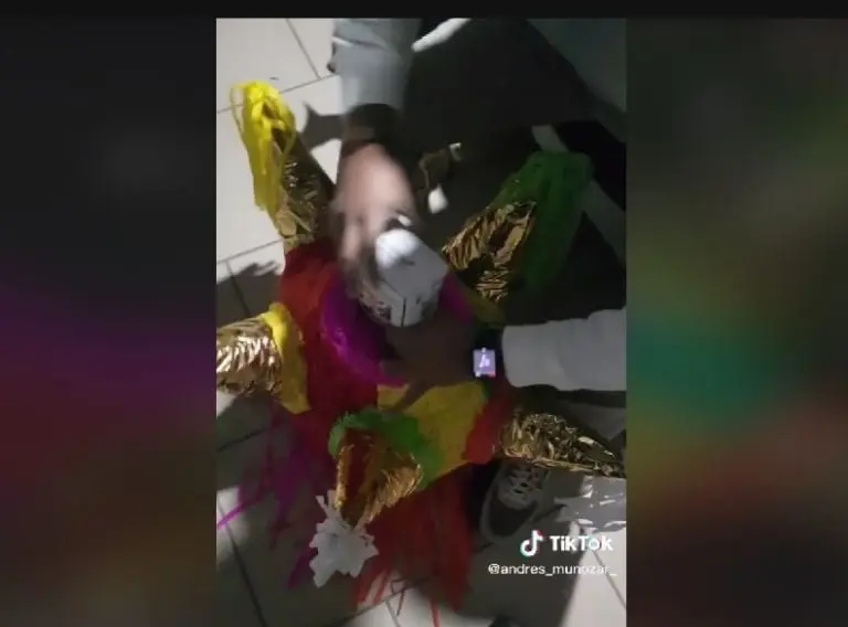 Le echan harina a la piñata (TikTok)