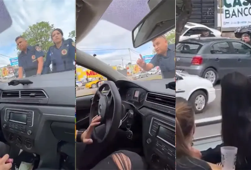 En una demostración de terribles decisiones, Coral se llevó a dos agentes de la ley sobre el cofre varios metros y así le fue. En una demostración de terribles decisiones, Coral se llevó a dos agentes de la ley sobre el cofre varios metros y así le fue.