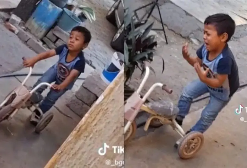 El peque&ntilde;o logr&oacute; reunir m&aacute;s de 14 millones de visitas en su video de TikTok Cr&eacute;ditos: Tiktok/ Captura de pantalla 