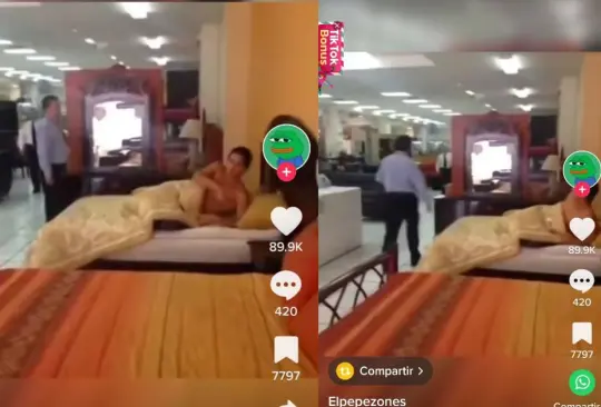Joven se queda dormido en tienda departamental Joven se queda dormido en tienda departamental