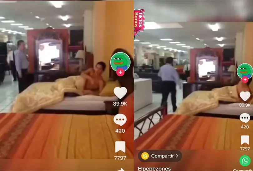 Joven se queda dormido en tienda departamental