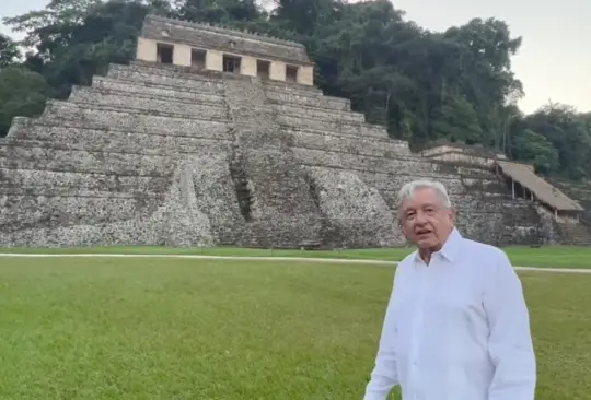 AMLO envía mensaje de Año Nuevo a los mexicanos desde Palenque, Chiapas Créditos: Especial 