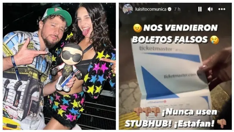 Estafan a Luisito Comunica con boletos falsos (Instagram)