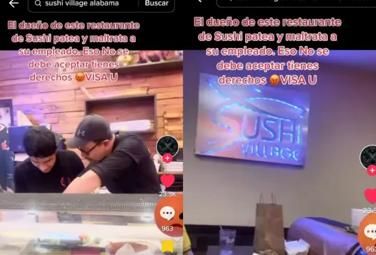 En redes sociales circula un video en donde se observa al dueño de un restaurante golpeando a su empleado frente a sus clientes, hecho que causó indignación entre los internautas