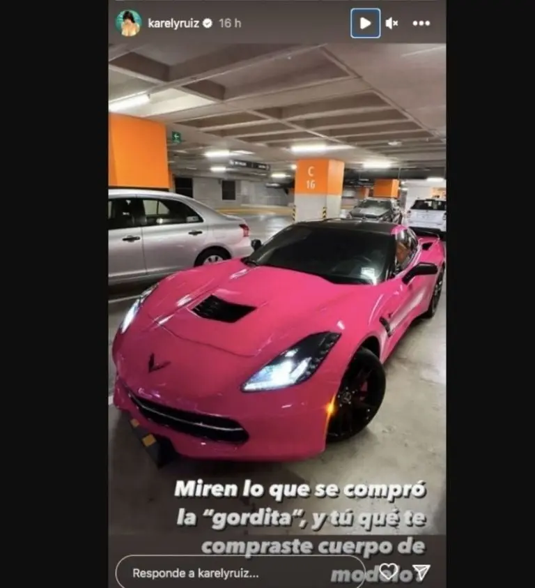 Los autos de lujo de Karely Ruiz (Redes sociales)