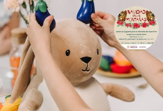 La Secretaría de Cultura busca recolectar 10 mil juguetes que no usen baterías para regalar a niñas y niños de las comunidades de Cochoapa el Grande, Metlatónoc, Tepozonalco y Ayahualtempa, como parte de la caravana "Navidad en las Montañas". La Secretaría de Cultura busca recolectar 10 mil juguetes que no usen baterías para regalar a niñas y niños de las comunidades de Cochoapa el Grande, Metlatónoc, Tepozonalco y Ayahualtempa, como parte de la caravana "Navidad en las Montañas".