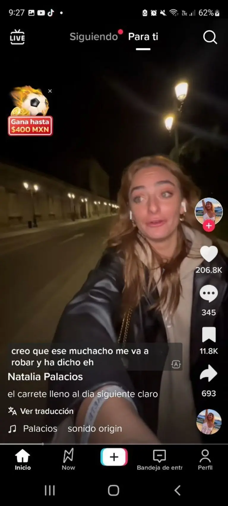 Joven finge en vivo - Tomada de video