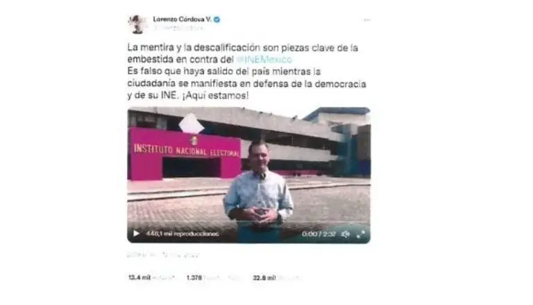 La denuncia contra Lorenzo Córdova. Foto: captura de pantalla.