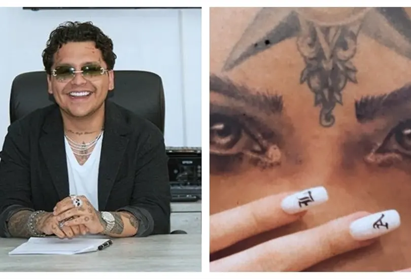 Nodal se cubre tatuaje de Belinda Nodal se cubre tatuaje de Belinda