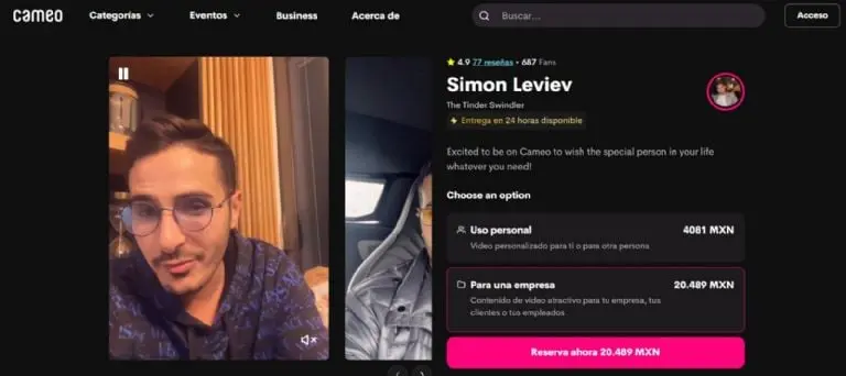 Mensajes de Simon Leviev (Cameo)