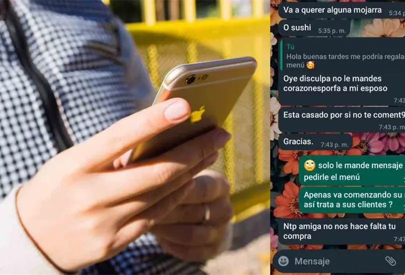 ¿Esposa tóxica? Mujer bloquea a clienta por pedirle el menú a su esposo ¿Esposa tóxica? Mujer bloquea a clienta por pedirle el menú a su esposo