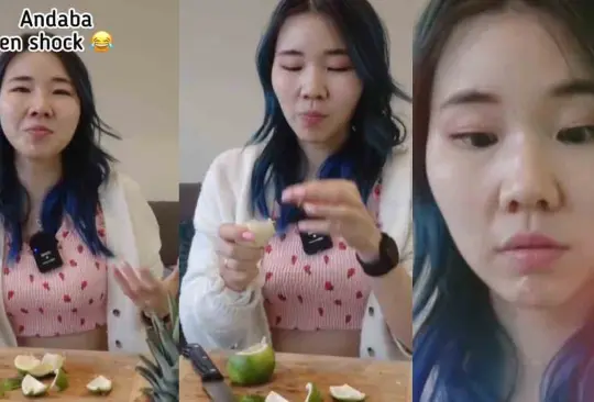 La influencer coreana lloró tras probar las frutas 