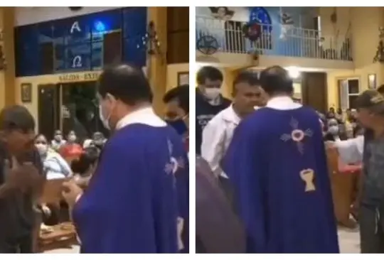 Sacerdote niega la hostia a un hombre