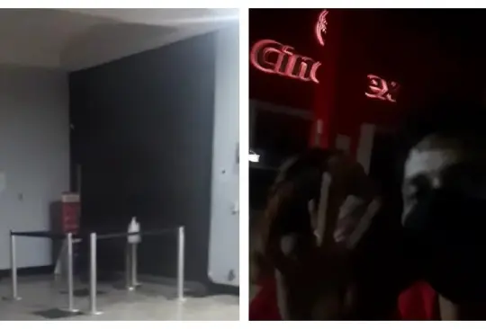 Pareja se queda encerrada en el cine Pareja se queda encerrada en el cine