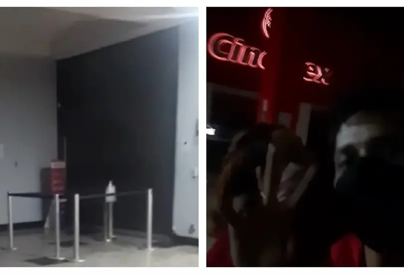 Pareja se queda encerrada en el cine