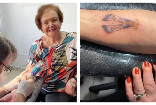 Abuelita se tatúa a sus 91 años Abuelita se tatúa a sus 91 años