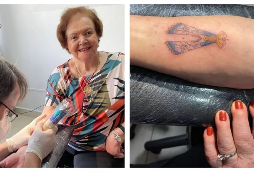 Abuelita se tat&uacute;a a sus 91 a&ntilde;os