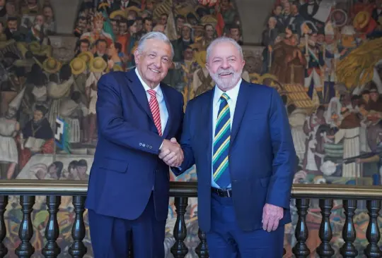 López Obrador recibió al ex presidente brasileño en Palacio Nacional. López Obrador recibió al ex presidente brasileño en Palacio Nacional.