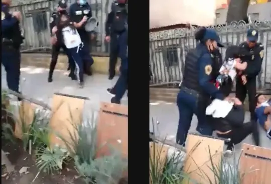 Policías someten a niñas que intentaban impedir que se llevaran detenido a su papá VIDEO Policías someten a niñas que intentaban impedir que se llevaran detenido a su papá VIDEO