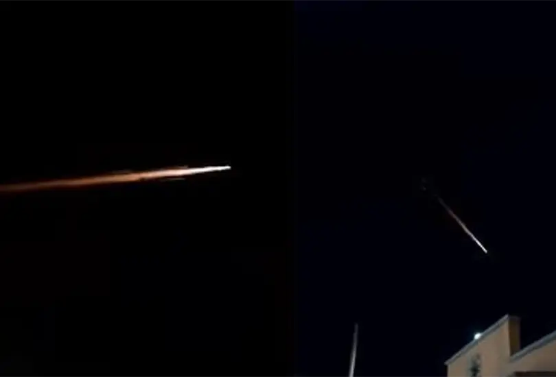 El fragmento atravesó por el cielo de Chihuahua y otras zonas del país. El fragmento atravesó por el cielo de Chihuahua y otras zonas del país.