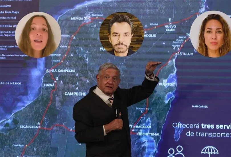 AMLO opino sobre la postura de los famosos sobre el Tren Maya.