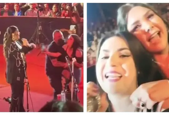 Yuridia canta con una fan Yuridia canta con una fan