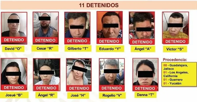 Detienen a miembros del Cártel Jalisco Nueva Generación. Foto: captura de pantalla.